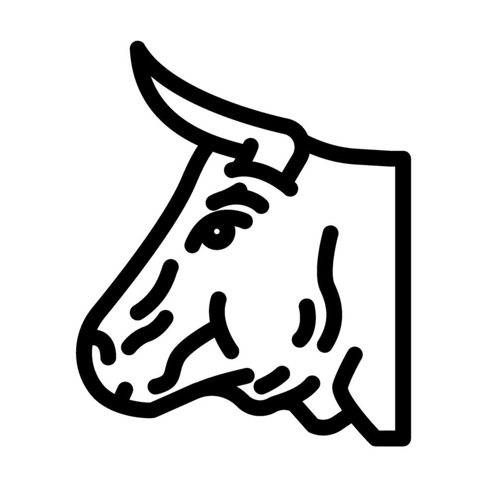 Stier Tier Linie Symbol Vektor Illustration