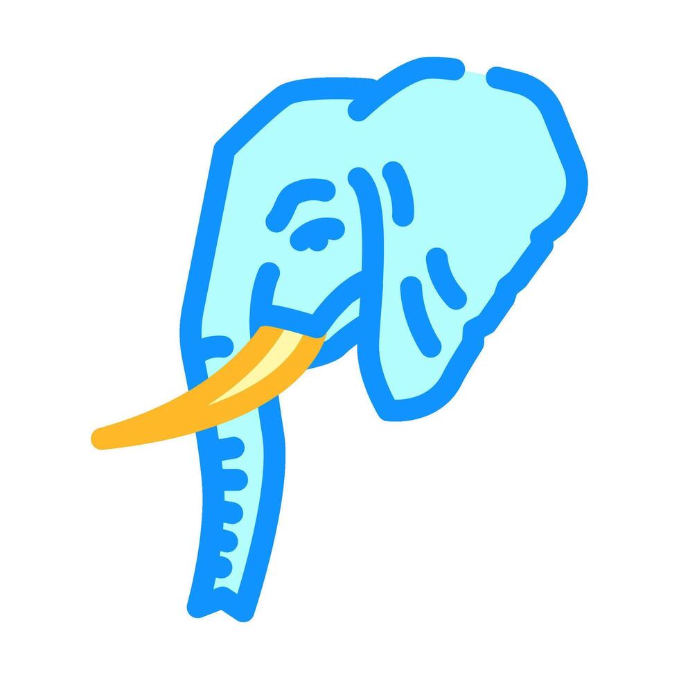 Elefant Tier Farbe Symbol Vektor Illustration