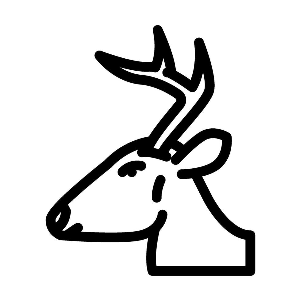 djup djur- linje ikon vektor illustration