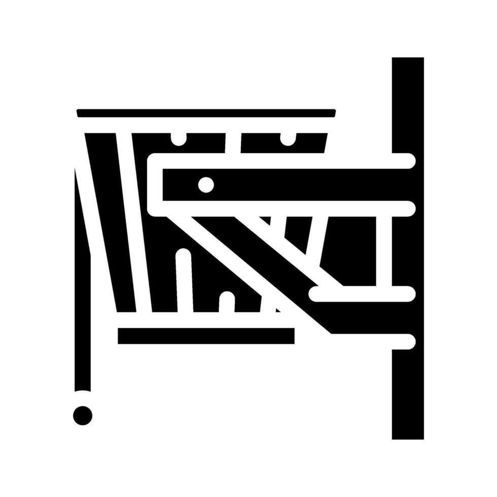 Eimer Sauna Glyphe Symbol Vektor Illustration