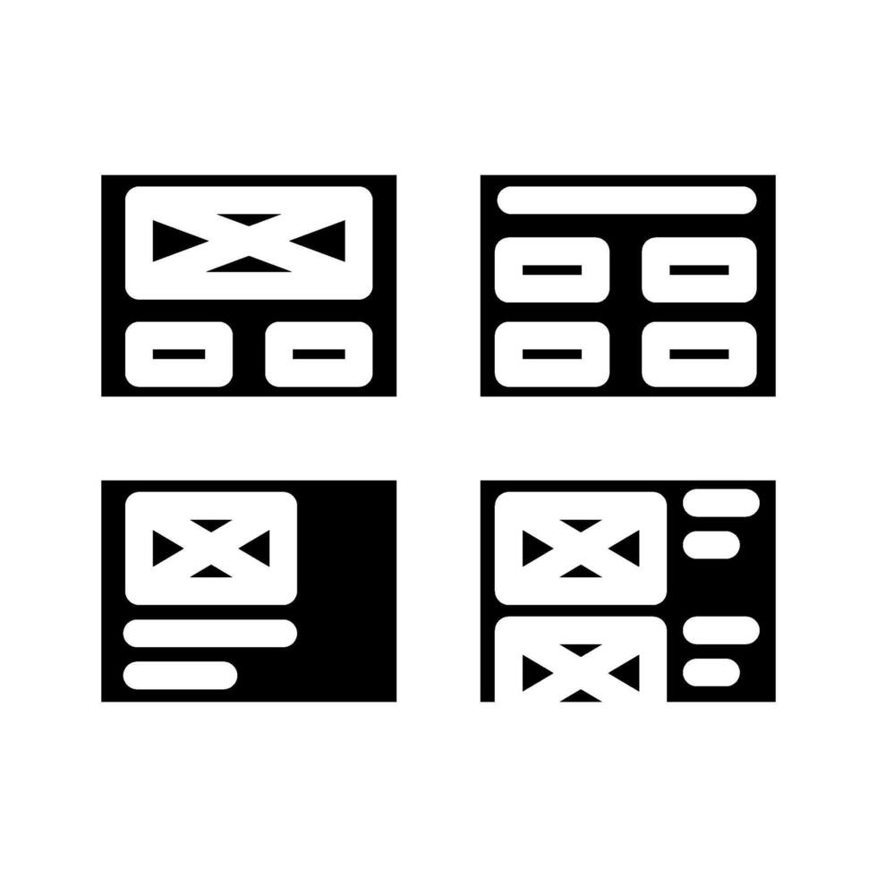 Drahtmodell ux ui Design Glyphe Symbol Vektor Illustration