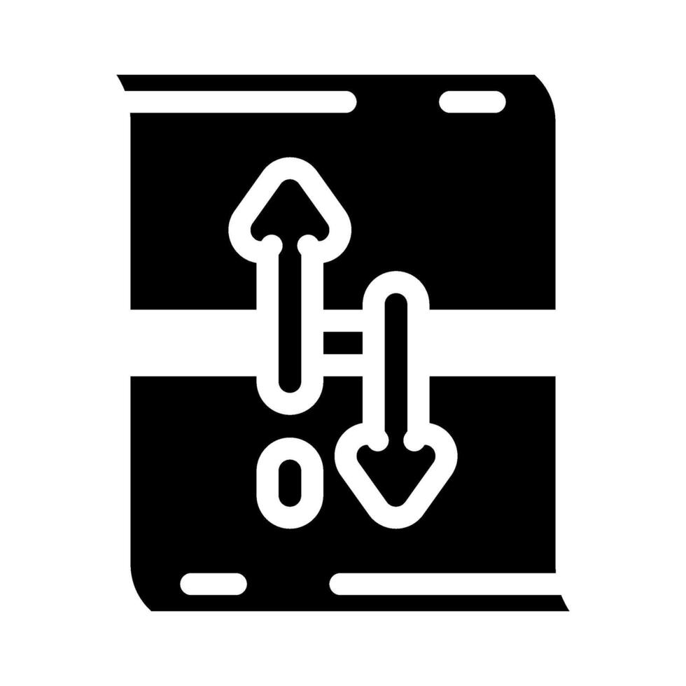 scrollen Entführung ux ui Design Glyphe Symbol Vektor Illustration