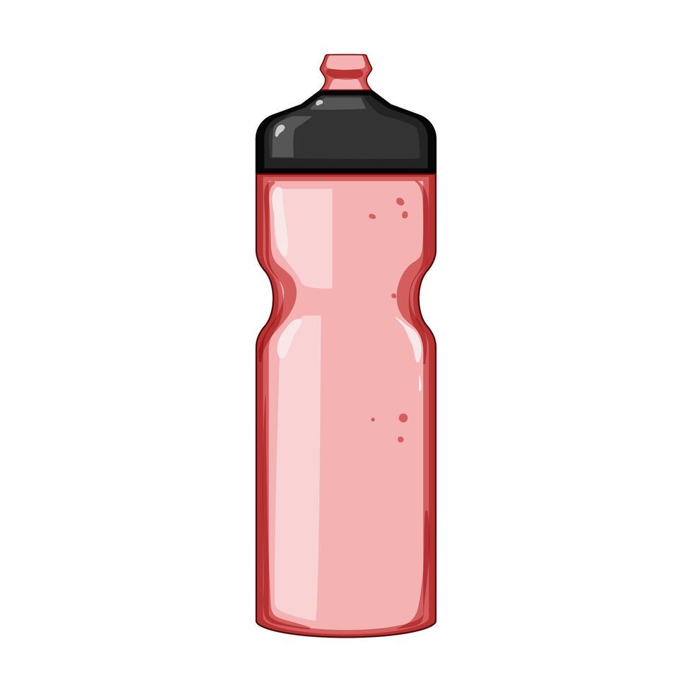 Fitness Fahrrad Flasche Karikatur Vektor Illustration