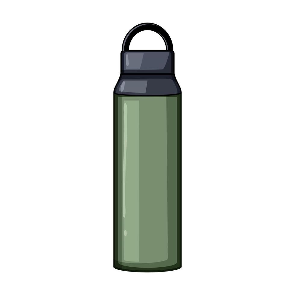 Sport Thermosflasche Flasche Karikatur Vektor Illustration