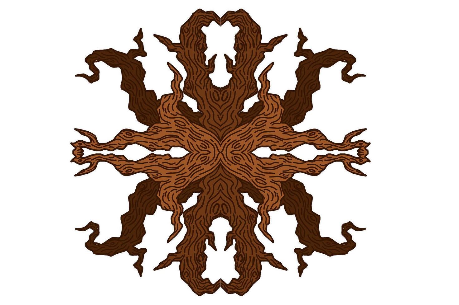 Baum Kofferraum Ornament Rahmen Rand zum Dekoration Natur Thema vektor