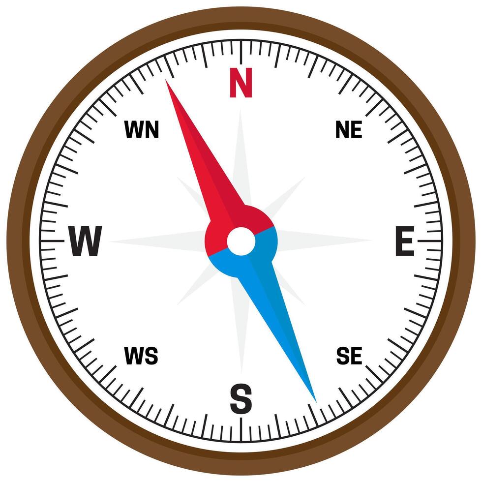 Kompass Illustration isoliert auf Weiß Hintergrund vektor