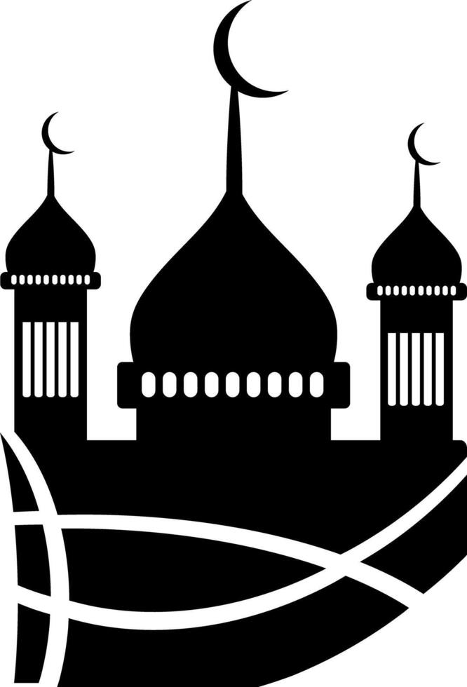 abstrakt illustration av en moskén. silhuett av en moské vektor