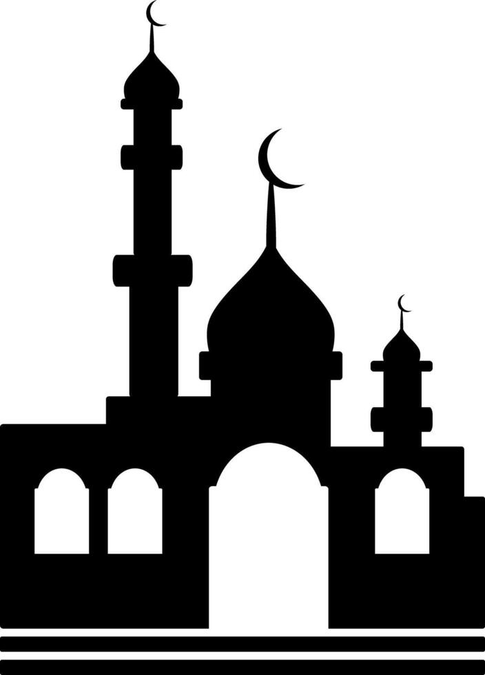 abstrakt Illustration von ein Moschee. Silhouette von ein Moschee vektor