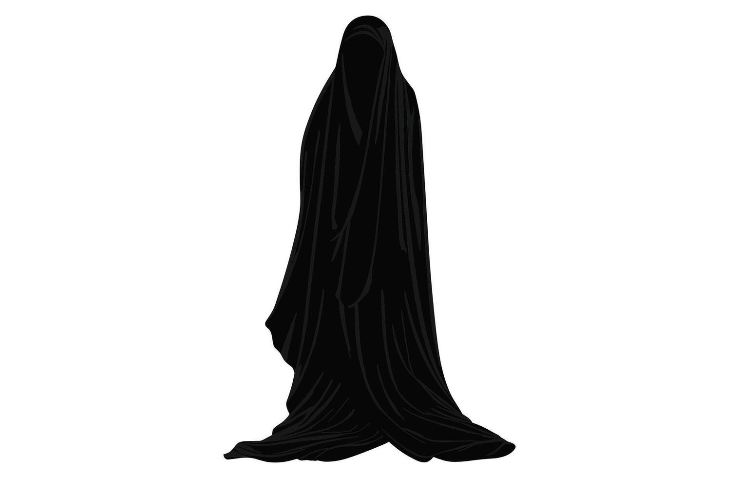 Muslim Frau im Hijab Mode Silhouette, Frau Hijab Silhouette Vektor Design