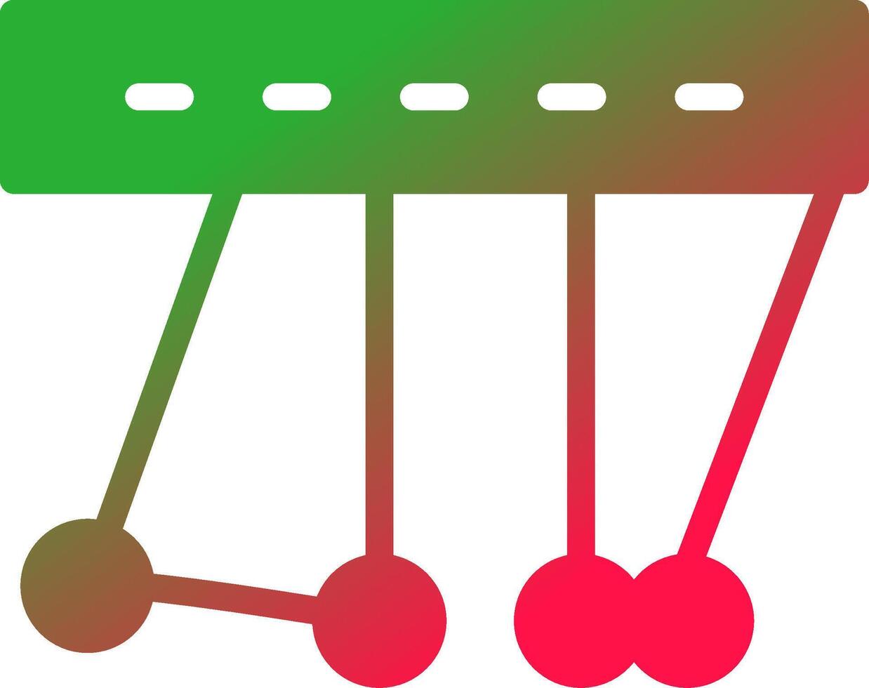 Newton Cradle kreatives Icon-Design vektor