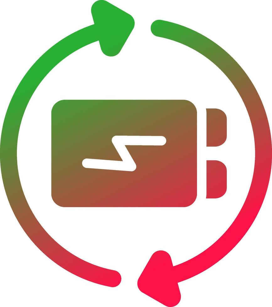 Batterie Recycling kreativ Symbol Design vektor