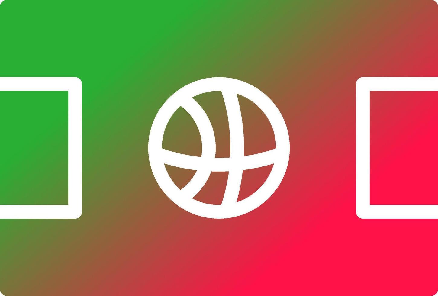 Basketballplatz kreatives Icon-Design vektor