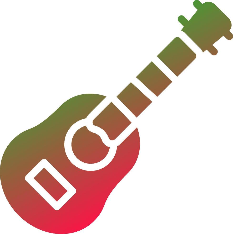 Akustikgitarre kreatives Icon-Design vektor