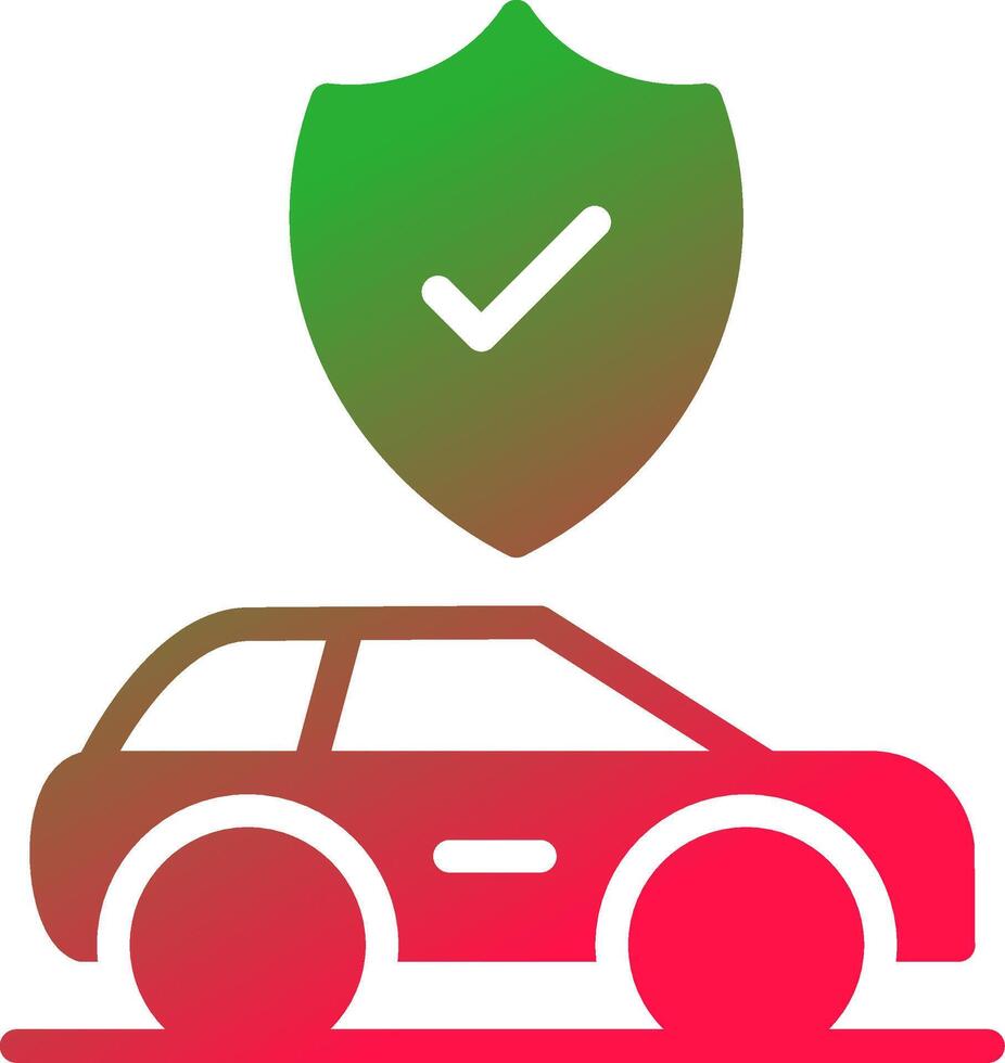 Autoversicherung kreatives Icon-Design vektor