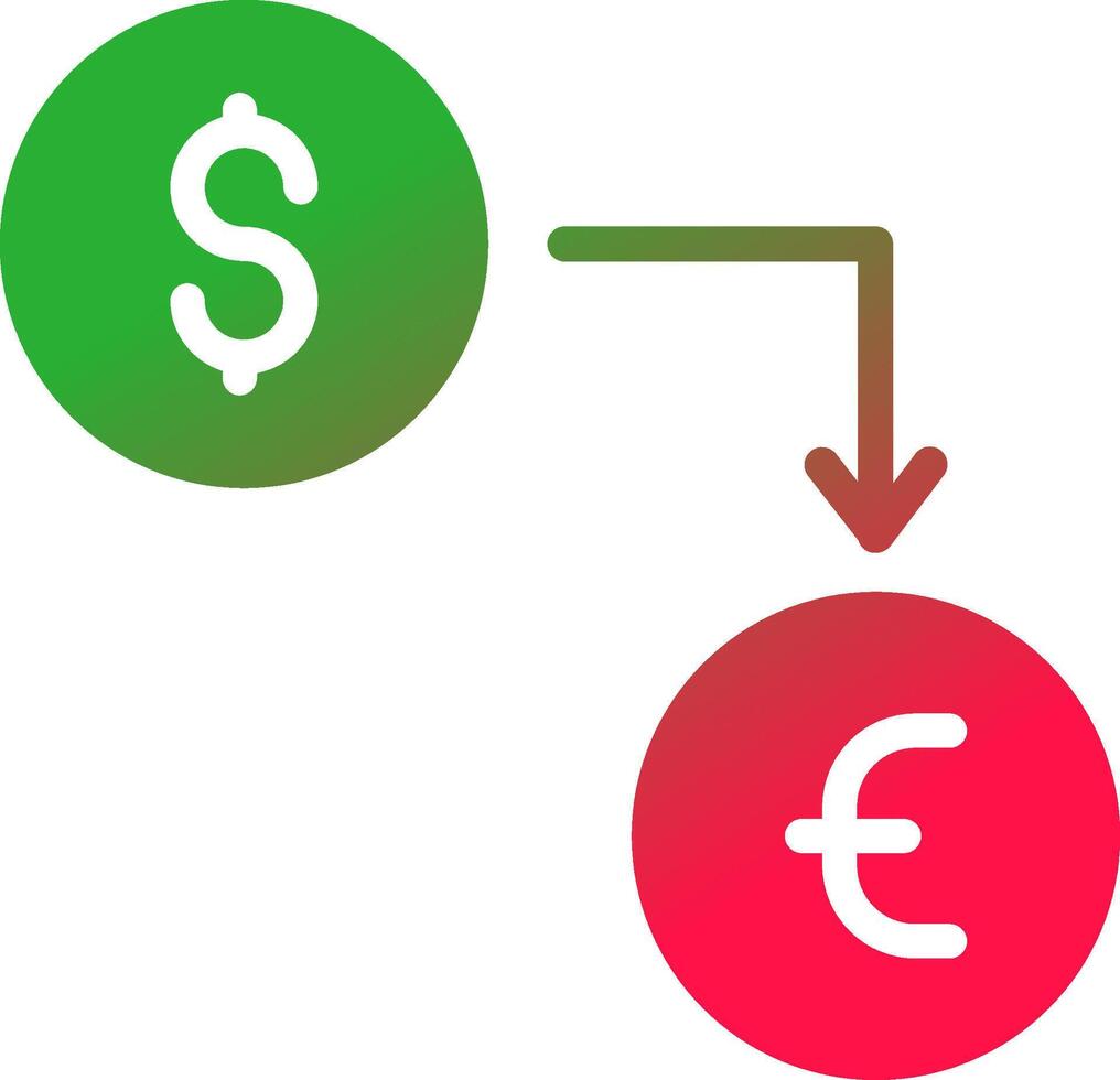 Währung Austausch kreativ Symbol Design vektor