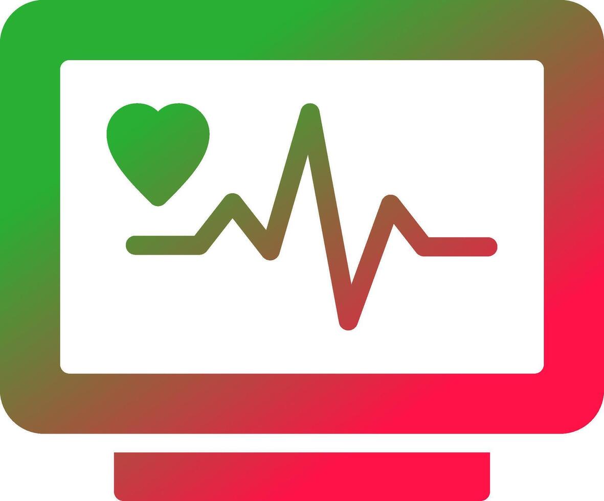 EKG-Monitor kreatives Icon-Design vektor