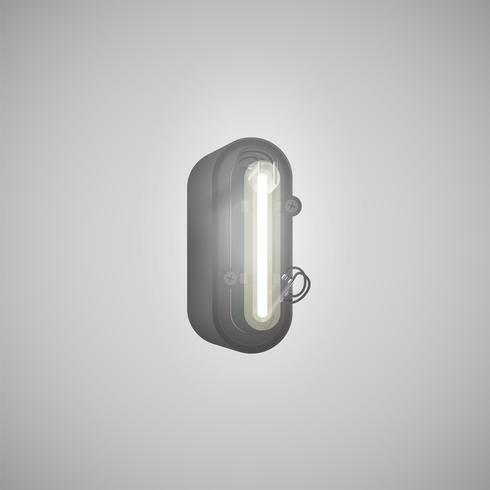 Realistisk neon karaktär från en uppsättning med konsol, vektor illustration