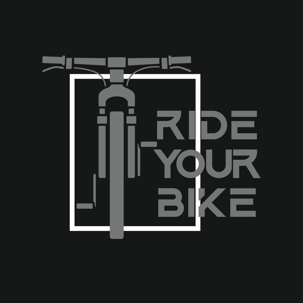 modern cykel typografisk t-shirt design vektor