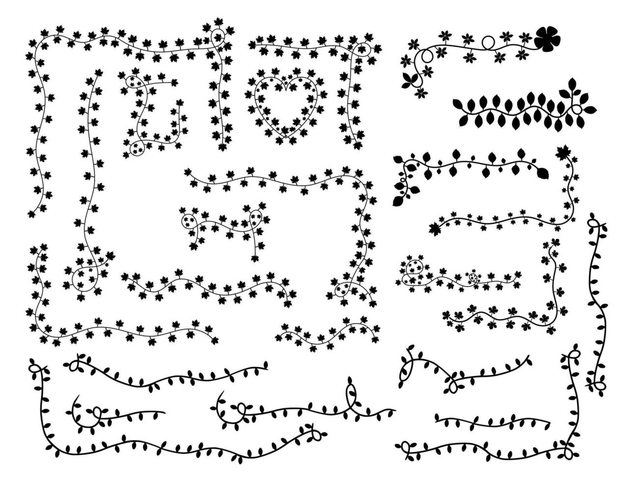 Linienverzierungselement für Design. verwendet zum Dekorieren von Ecken, Präsentieren von Werken, Texten, Anzeigen, Veröffentlichungen, Dekorieren von Zeichnungen. Vektor-Illustration. vektor