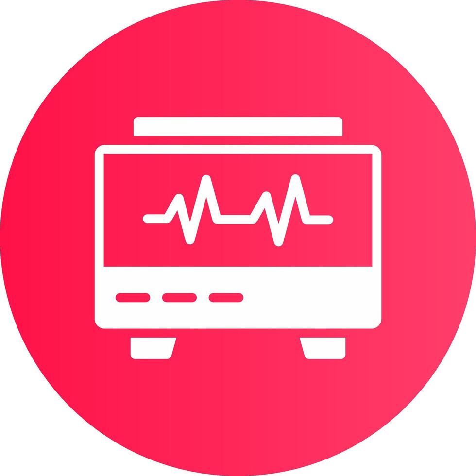 EKG-Monitor kreatives Icon-Design vektor