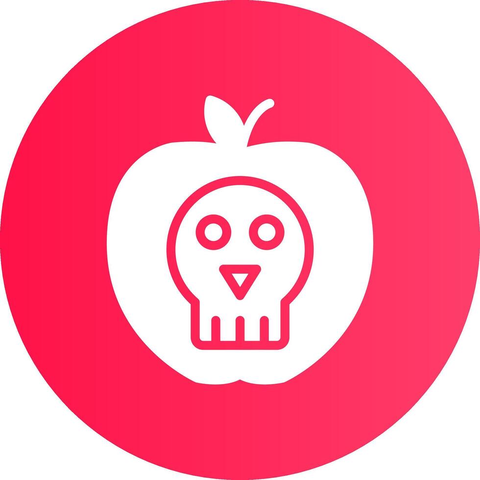 kreatives Icon-Design mit vergiftetem Apfel vektor