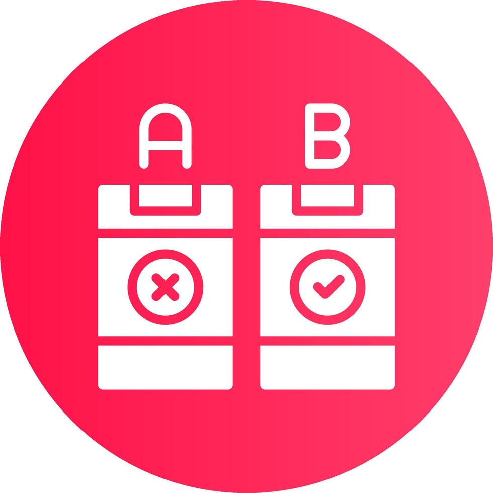 ab testen kreativ Symbol Design vektor