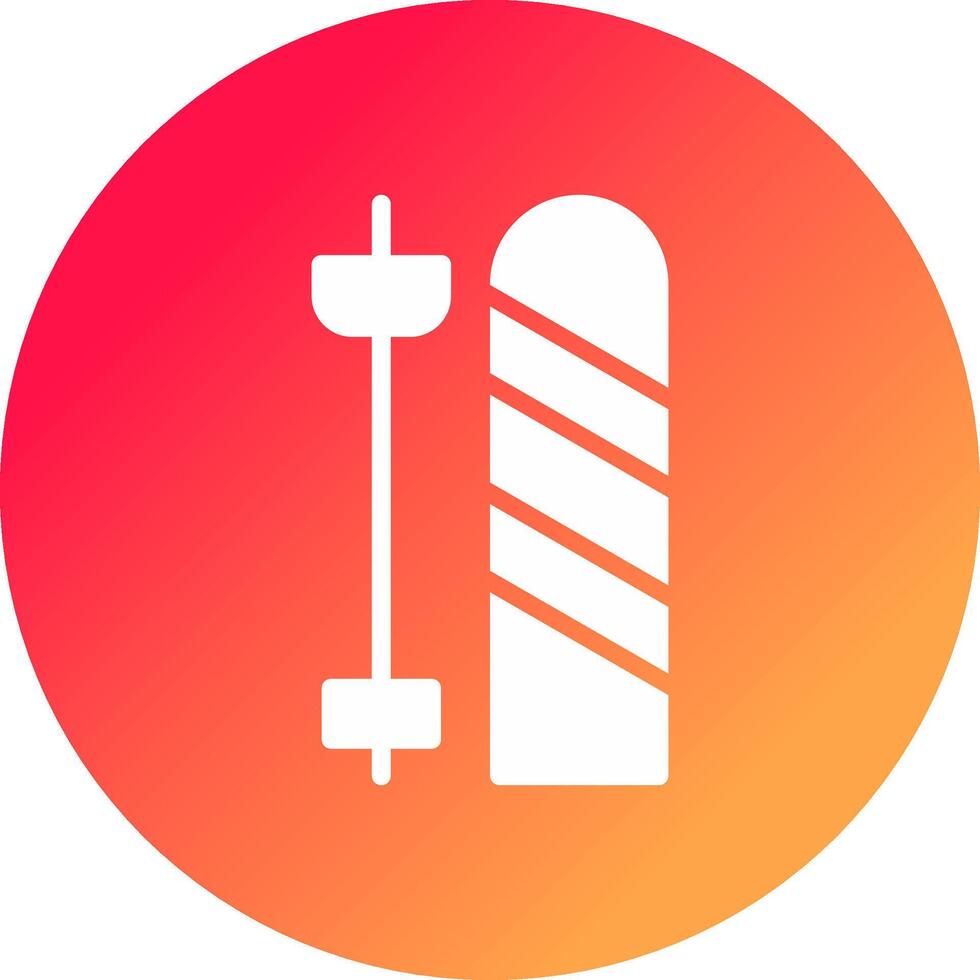 skidor kreativ ikon design vektor