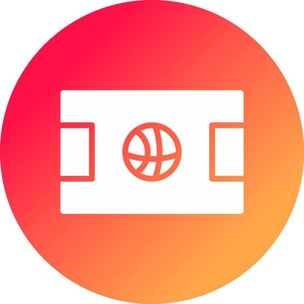 Basketballplatz kreatives Icon-Design vektor