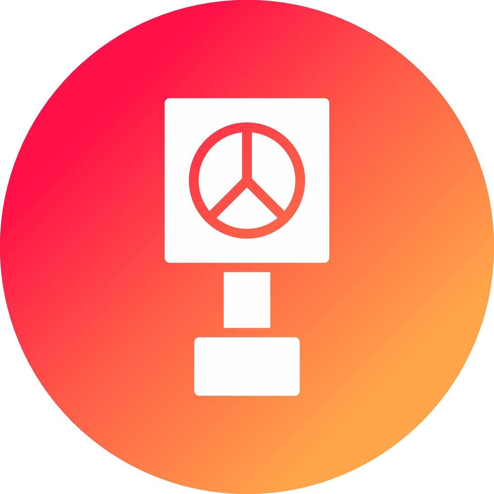 Peace-Zeichen kreatives Icon-Design vektor