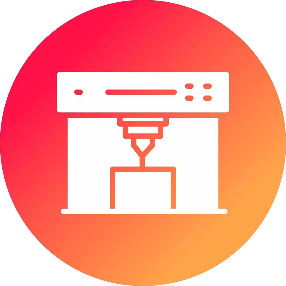 3D-Drucker kreatives Icon-Design vektor