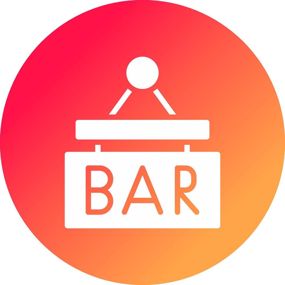 Bar-Schild kreatives Icon-Design vektor