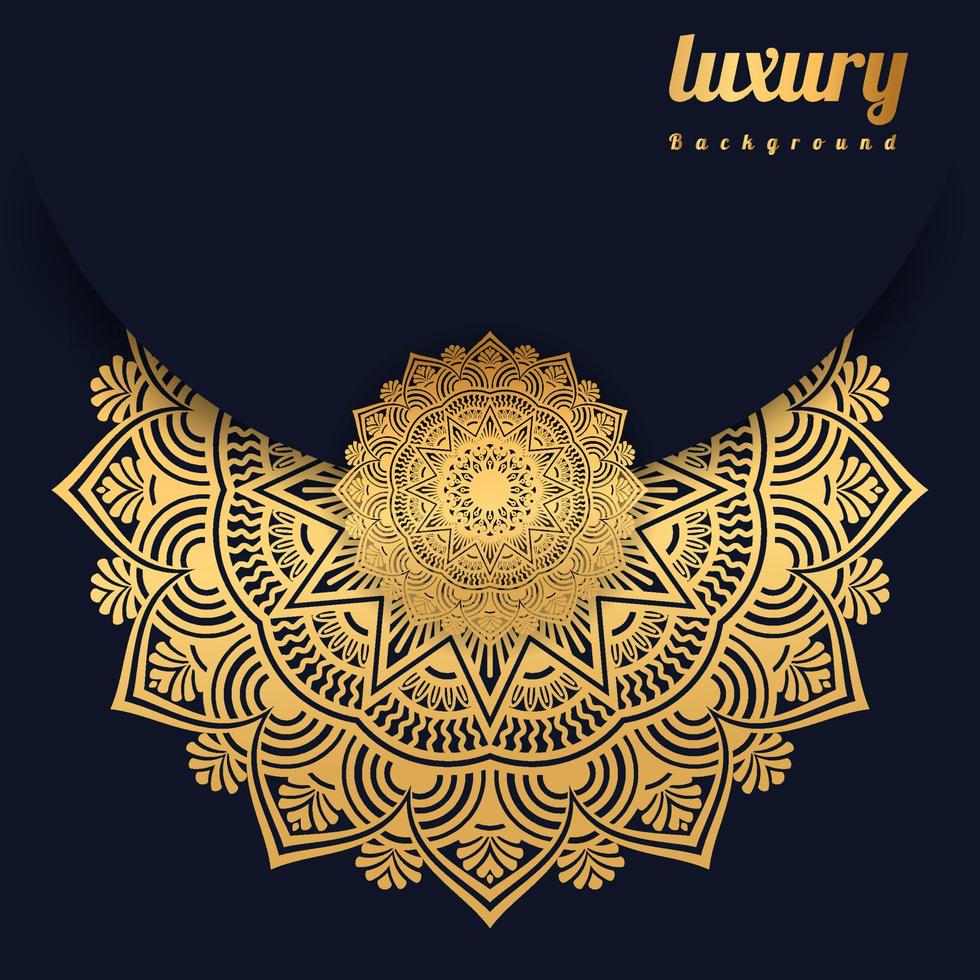 Kreativer Luxus-Mandala-Hintergrund mit goldenem Arabeskenmuster goldener Arabesken-Arabas-Stil für dekoratives Mandala im islamischen Ramadan-Stil. ornamentales florales Kunstdesign, Cover vektor