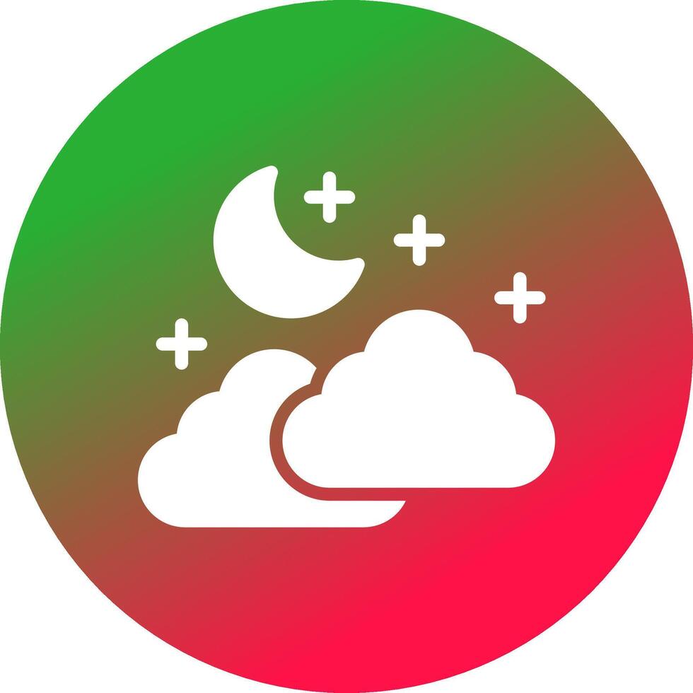 Nacht Wetter kreativ Symbol Design vektor