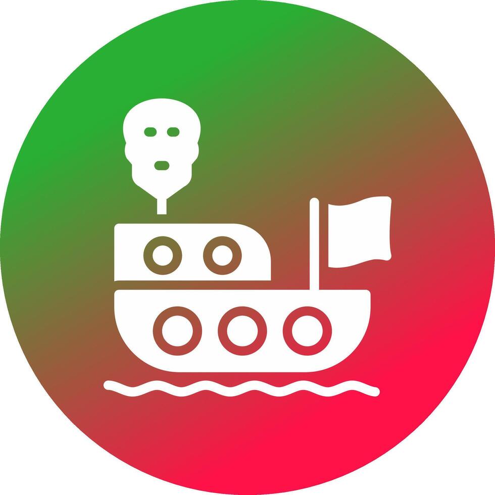 Piratenschiff kreatives Icon-Design vektor