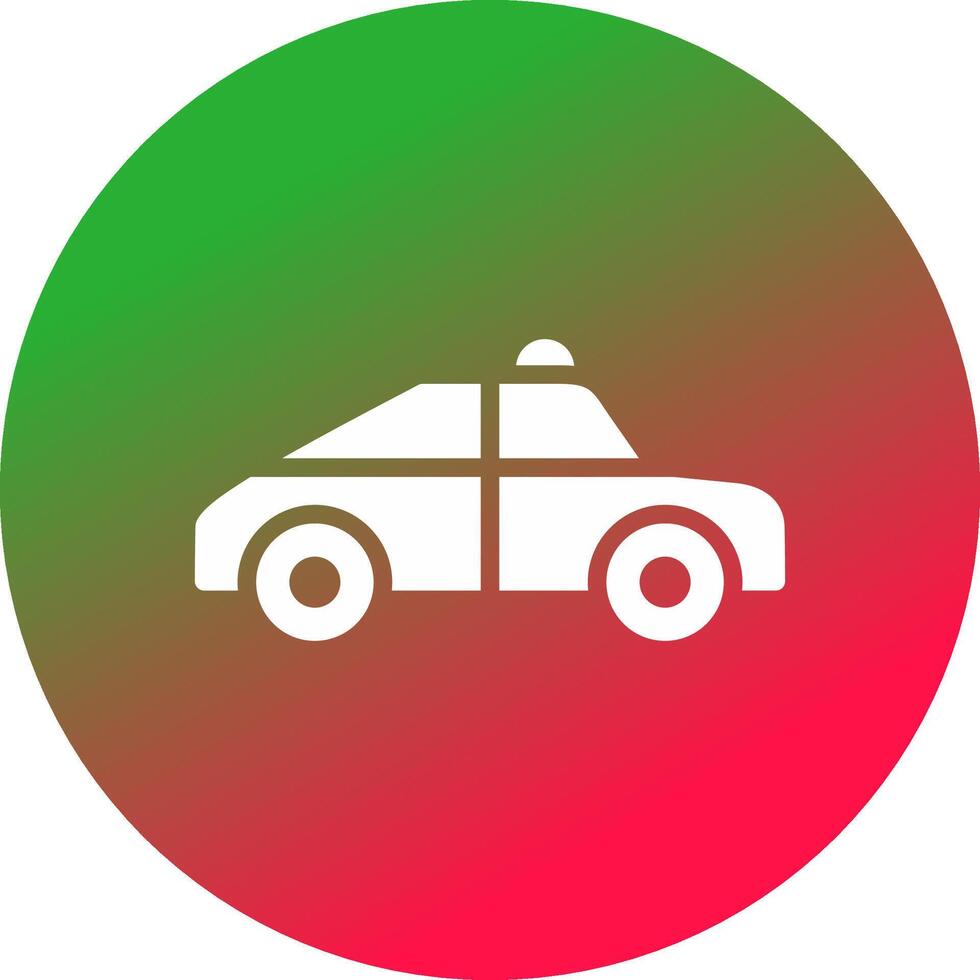 Polizeiauto kreatives Icon-Design vektor