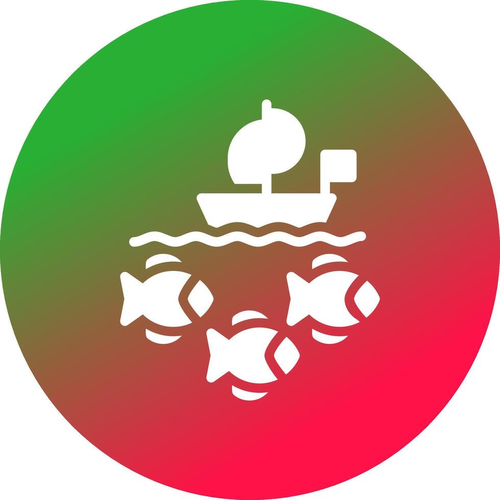 Fischerboot kreatives Icon-Design vektor