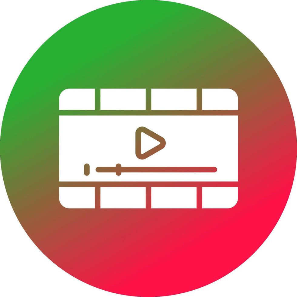 Video-Player kreatives Icon-Design vektor