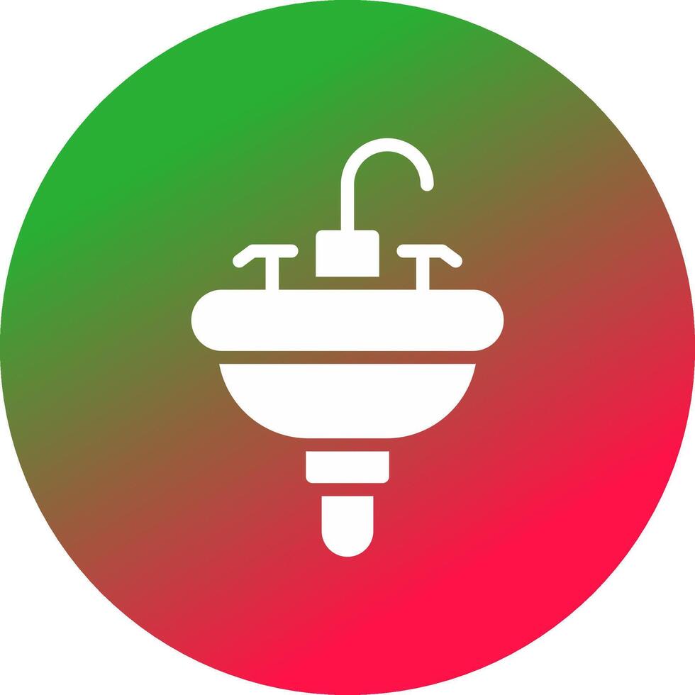 Waschbecken kreatives Icon-Design vektor