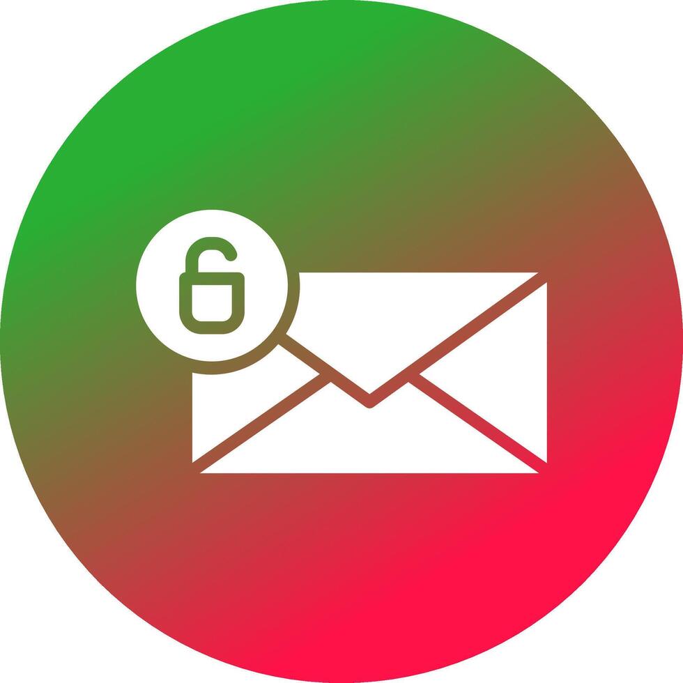 Entsperren Sie das kreative Icon-Design für E-Mails vektor