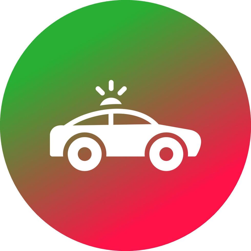 Polizeiauto kreatives Icon-Design vektor