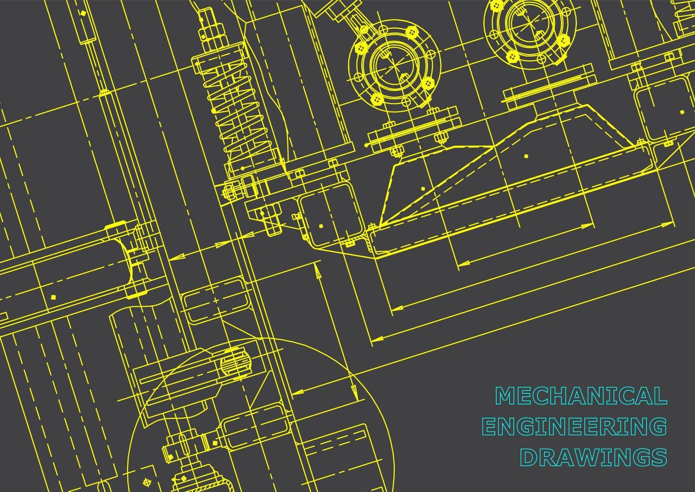 Blaupause, Skizze. Vektor-Engineering-Illustration. Cover, Flyer, Banner, Hintergrund vektor