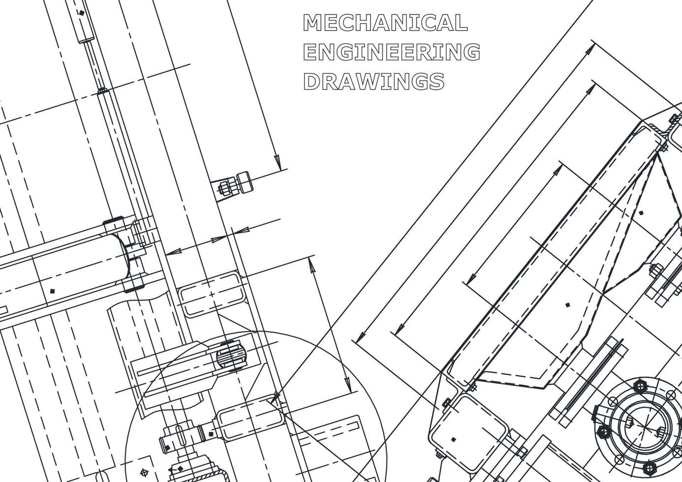 Vektor-Banner. technische Zeichnung. mechanischer Instrumentenbau vektor