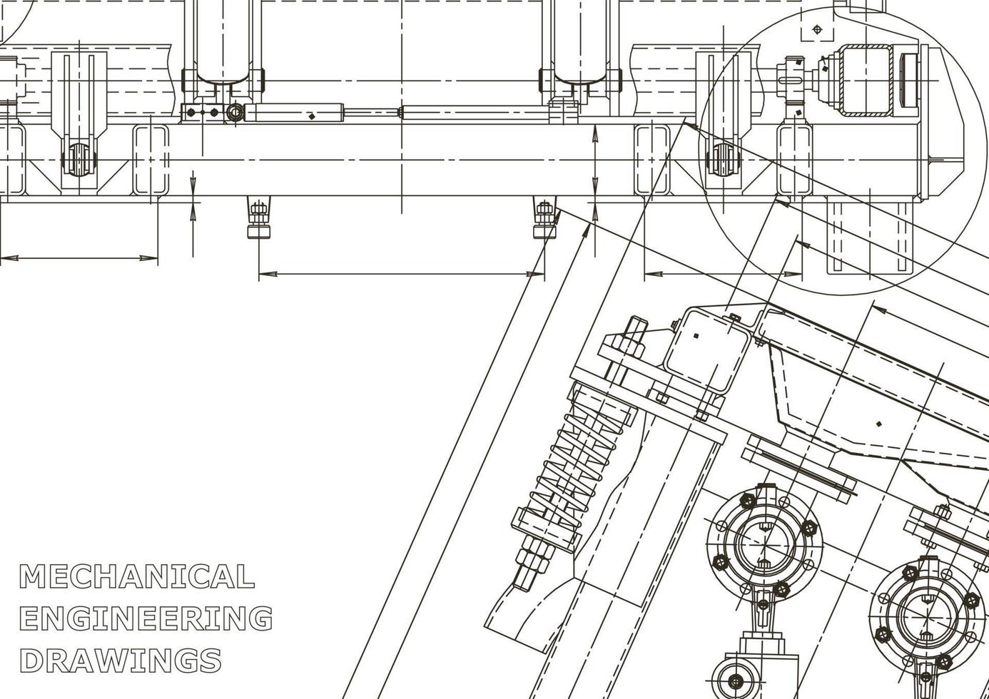 Vektor-Banner. technische Zeichnung. mechanischer Instrumentenbau vektor