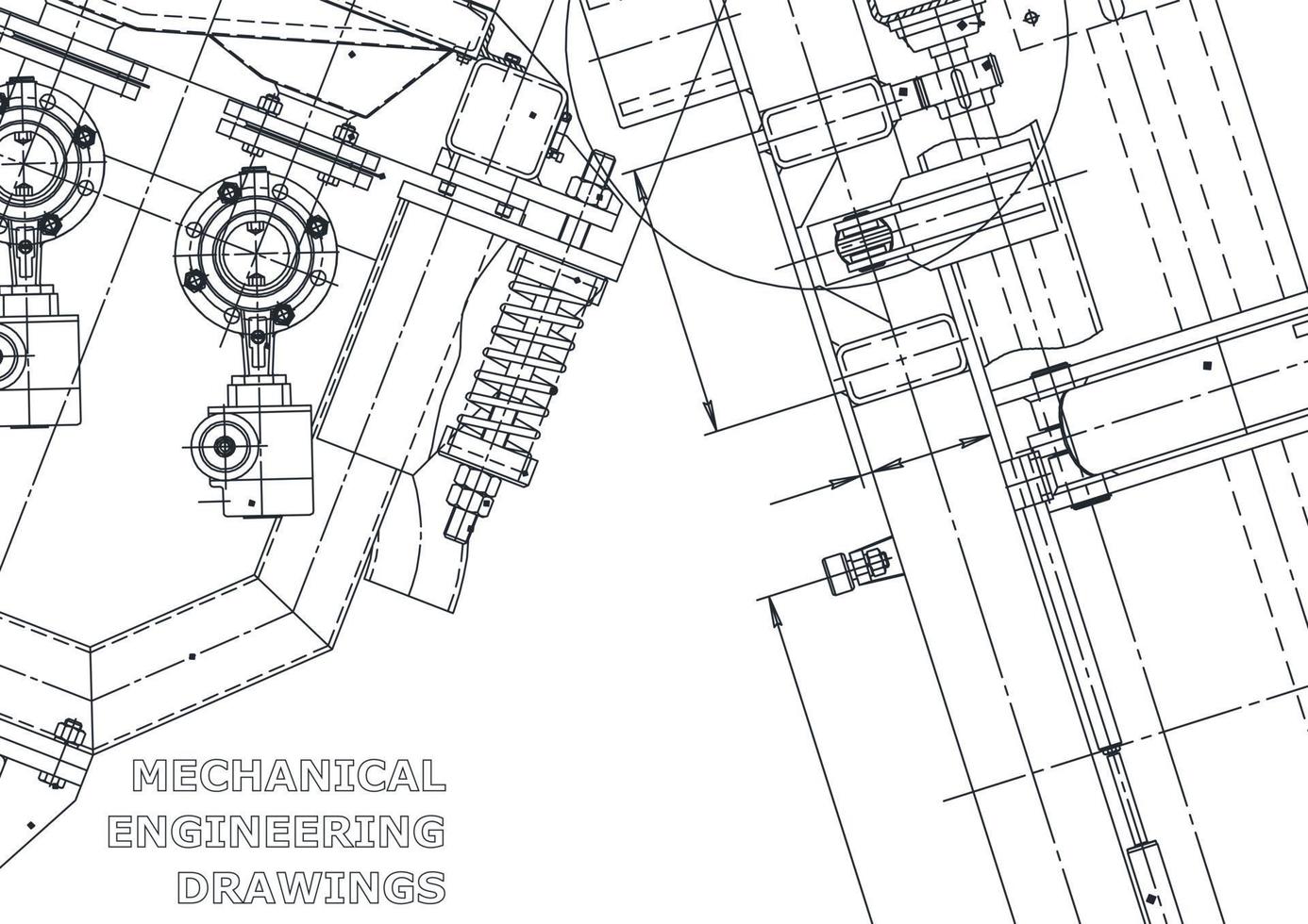 Vektor-Banner. technische Zeichnung. mechanischer Instrumentenbau vektor