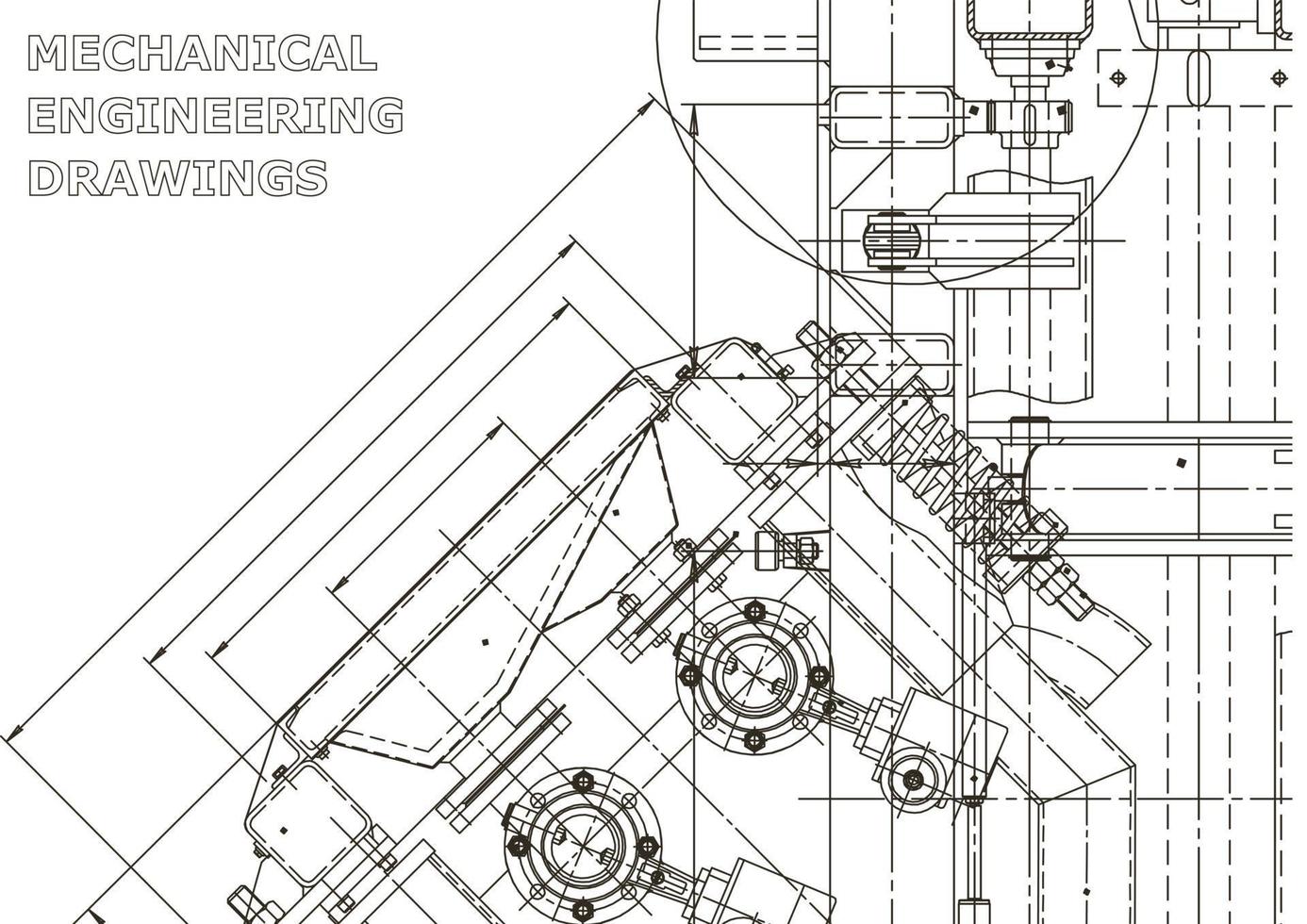 Vektor-Banner. technische Zeichnung. mechanischer Instrumentenbau vektor