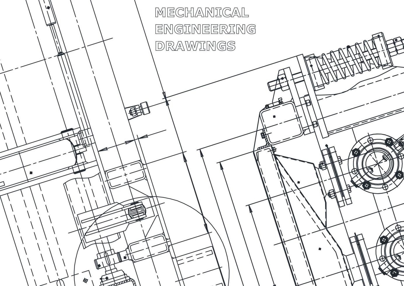 Vektor-Banner. technische Zeichnung. mechanischer Instrumentenbau vektor