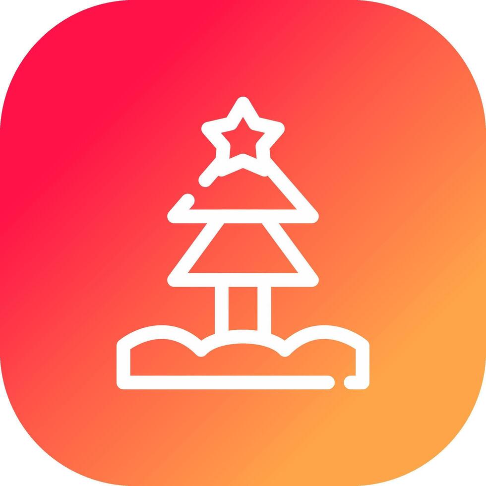 Weihnachtsbaum kreatives Icon-Design vektor