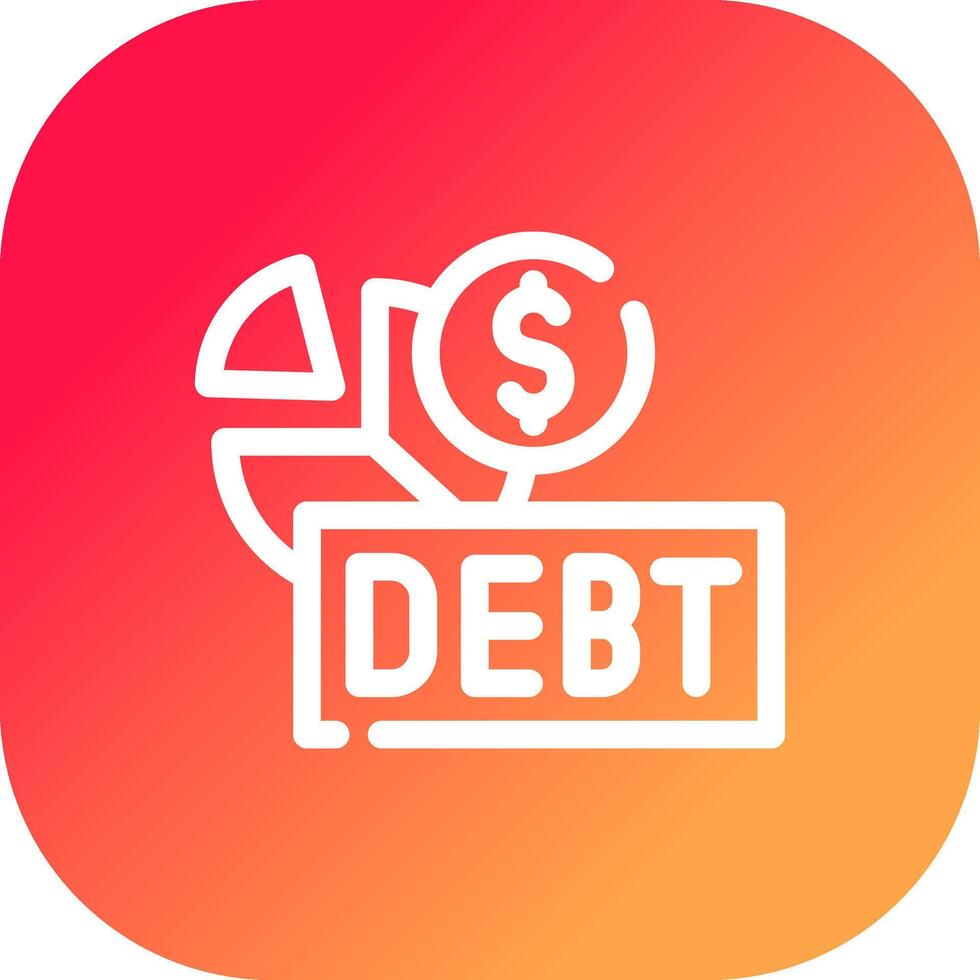 Schulden kreatives Icon-Design vektor
