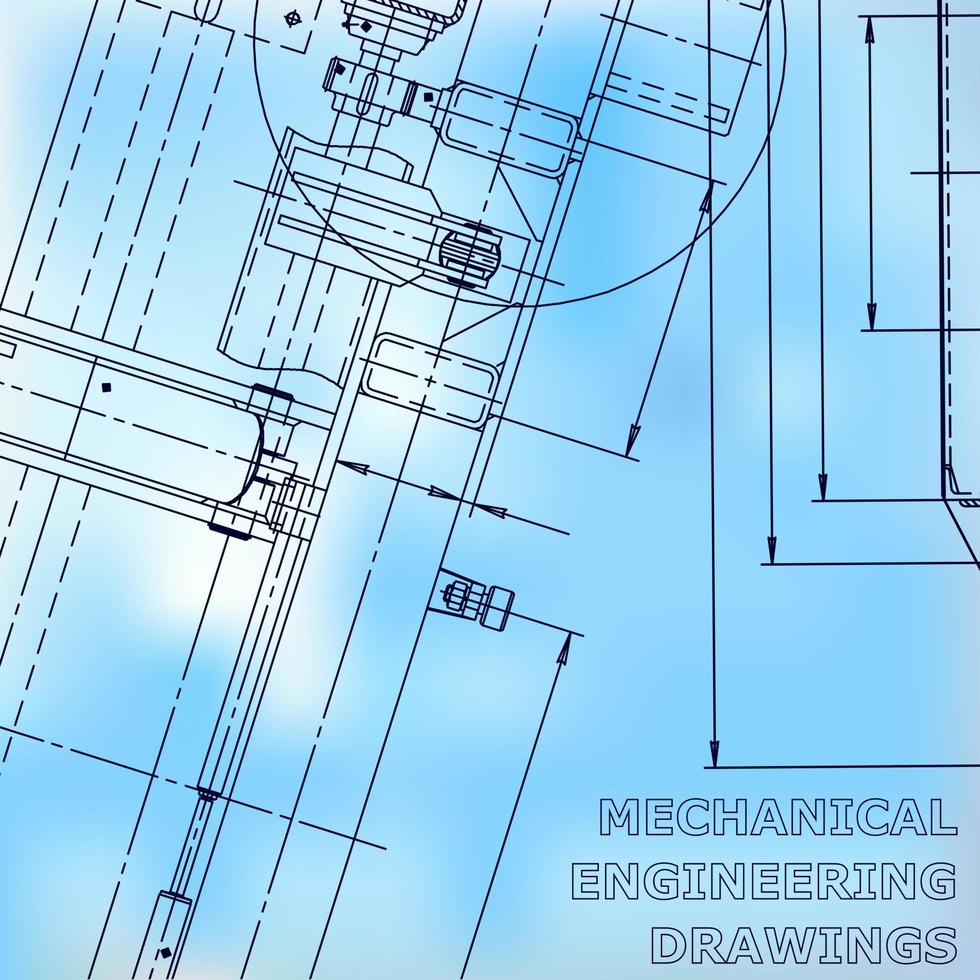 Blaupause, Skizze. Vektor-Engineering-Illustration. Cover, Flyer, Banner, Hintergrund vektor