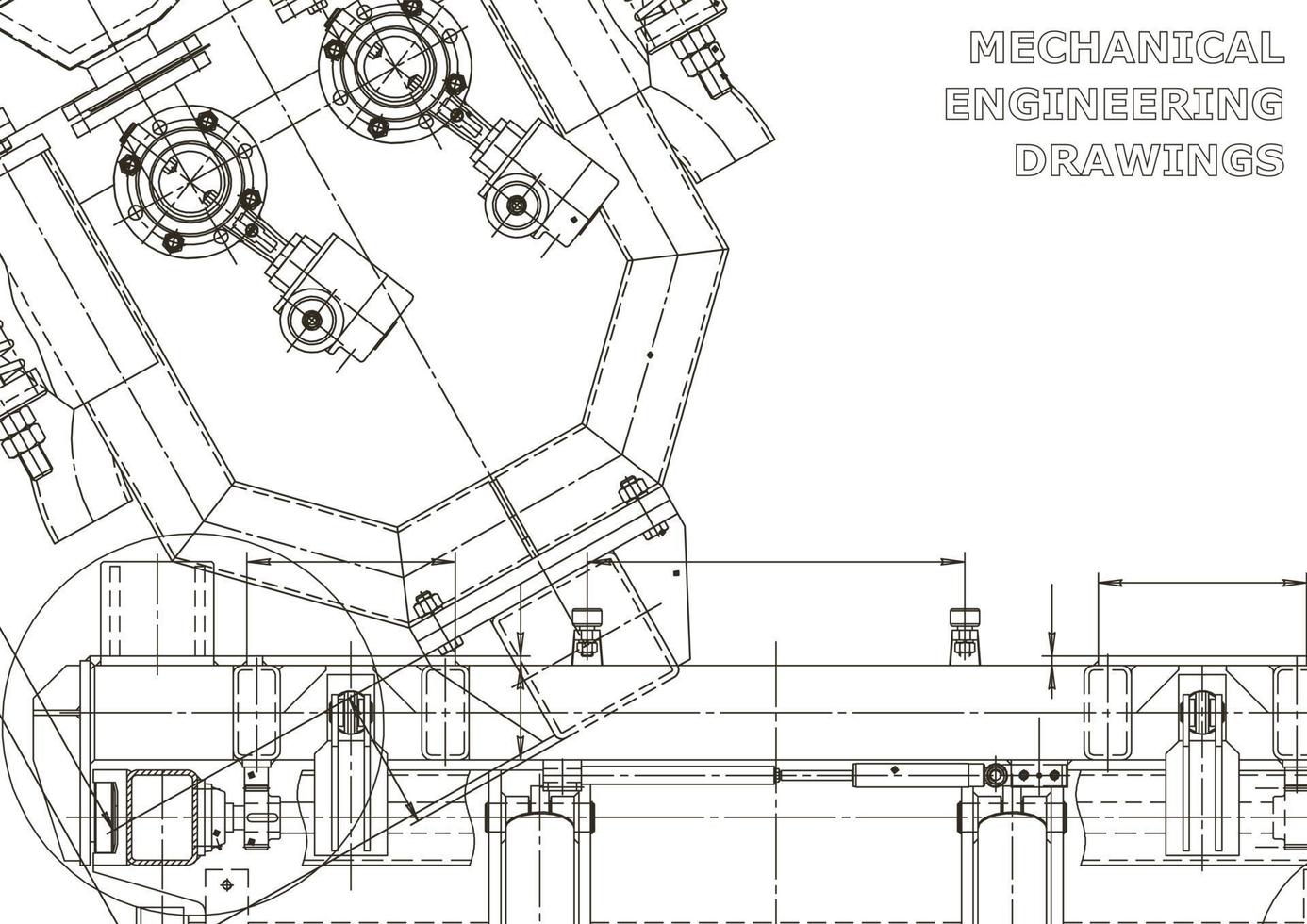 Startseite. vektortechnische Zeichnungen. mechanischer Instrumentenbau. technische abstrakte Hintergründe. technische Illustration vektor